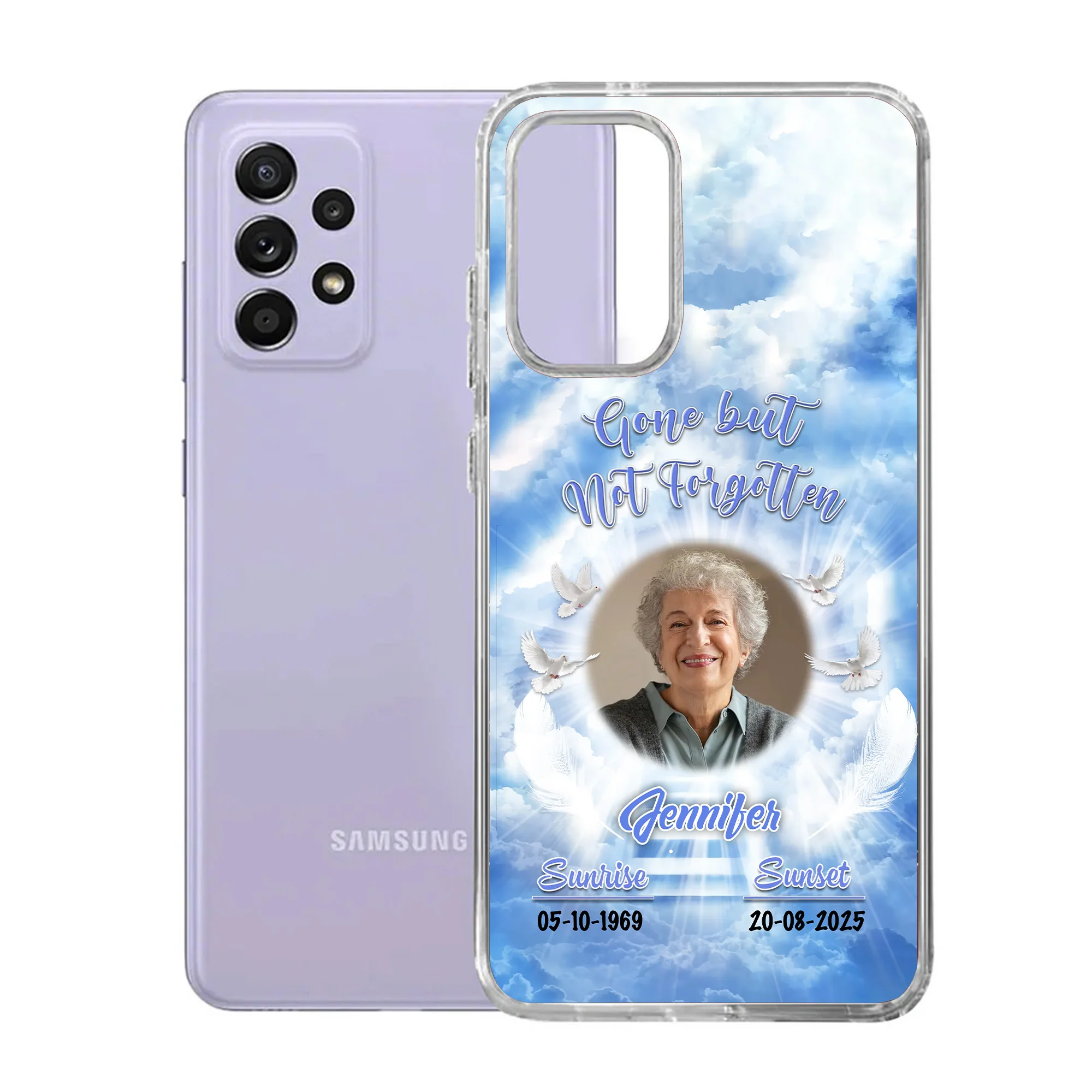Gone But Not Forgotten - Personalized Custom Phone Case - Memorial Gift TD118 - Image 6