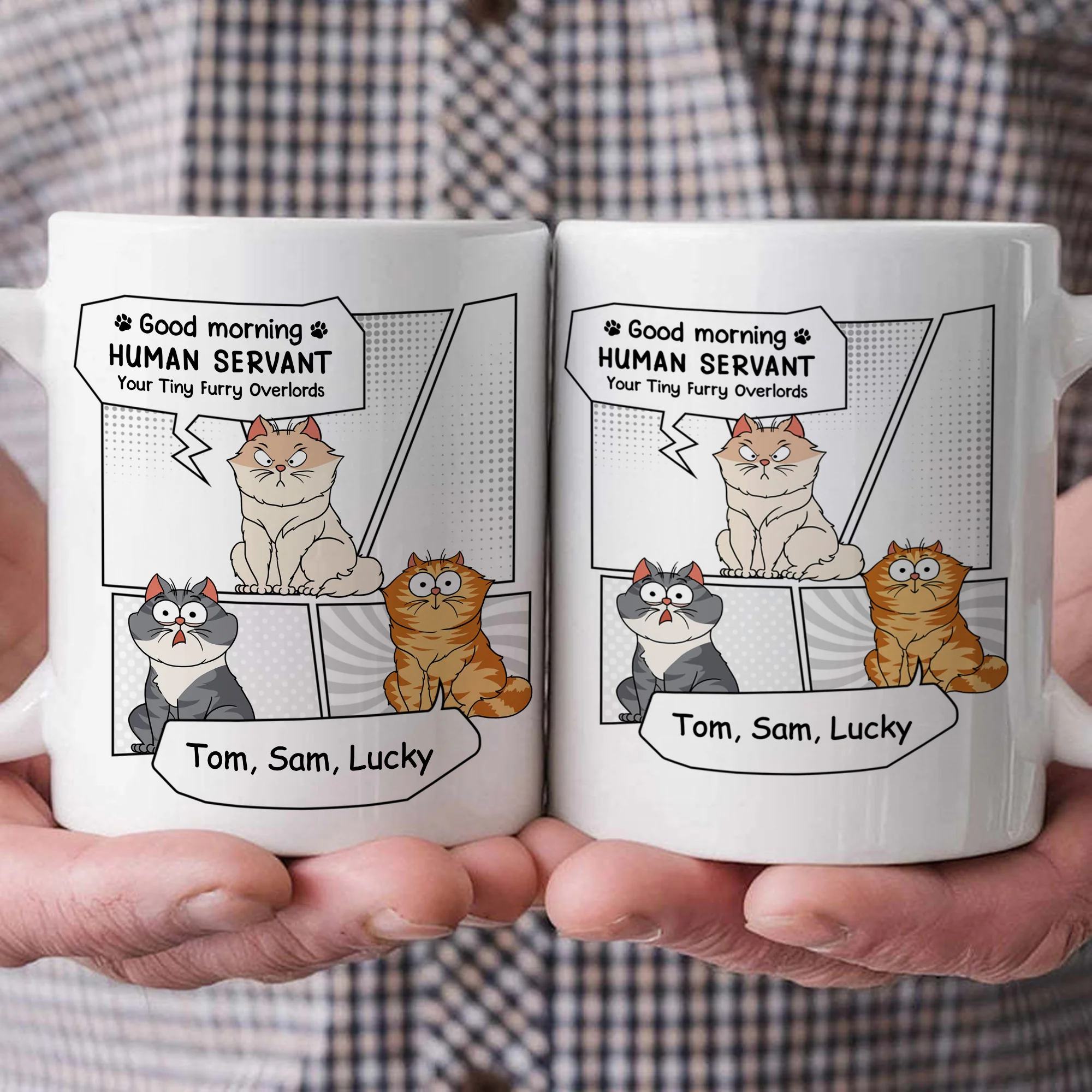 Good Morning Human Servant - Gift For Pet Lovers - Personalized Ceramic Mug - CLP02 NH96 - Image 3
