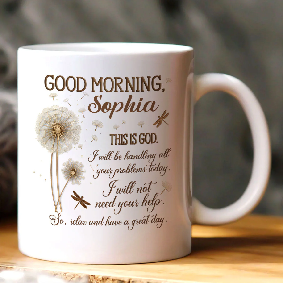 Good Morning This Is God - Personalized Ceramic Coffee Mug - Christian Gift BA01