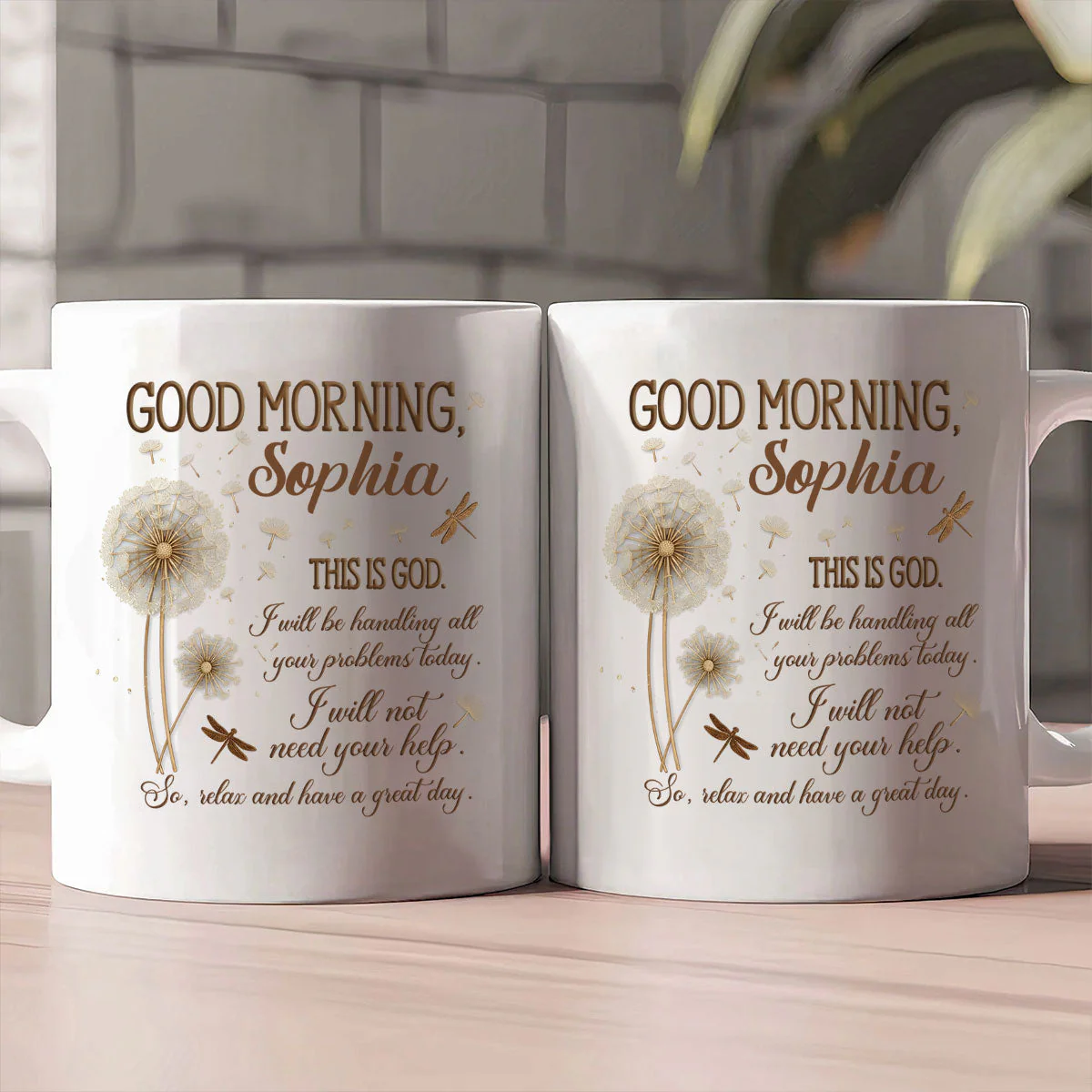 Good Morning This Is God - Personalized Ceramic Coffee Mug - Christian Gift BA01 - Image 2