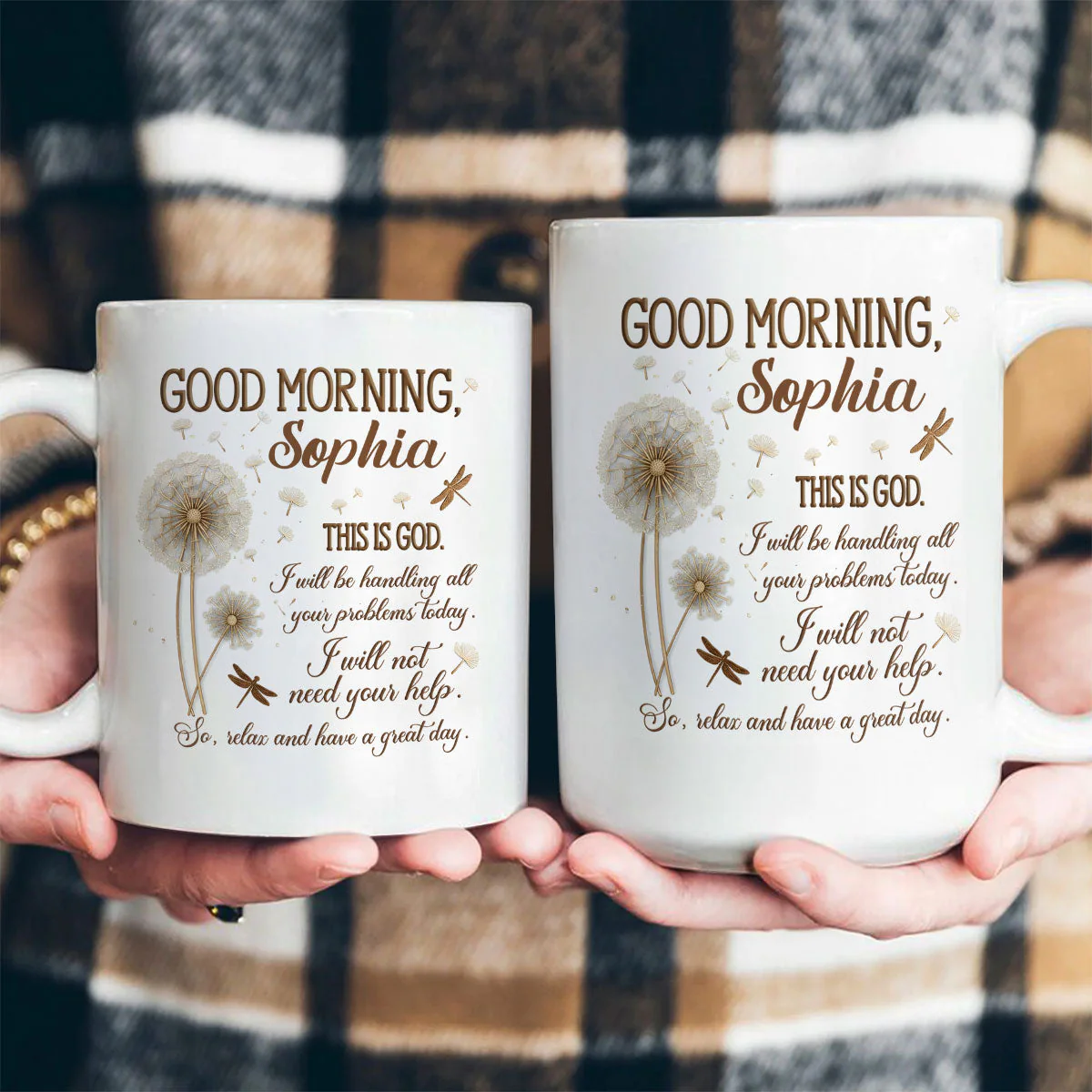 Good Morning This Is God - Personalized Ceramic Coffee Mug - Christian Gift BA01 - Image 4