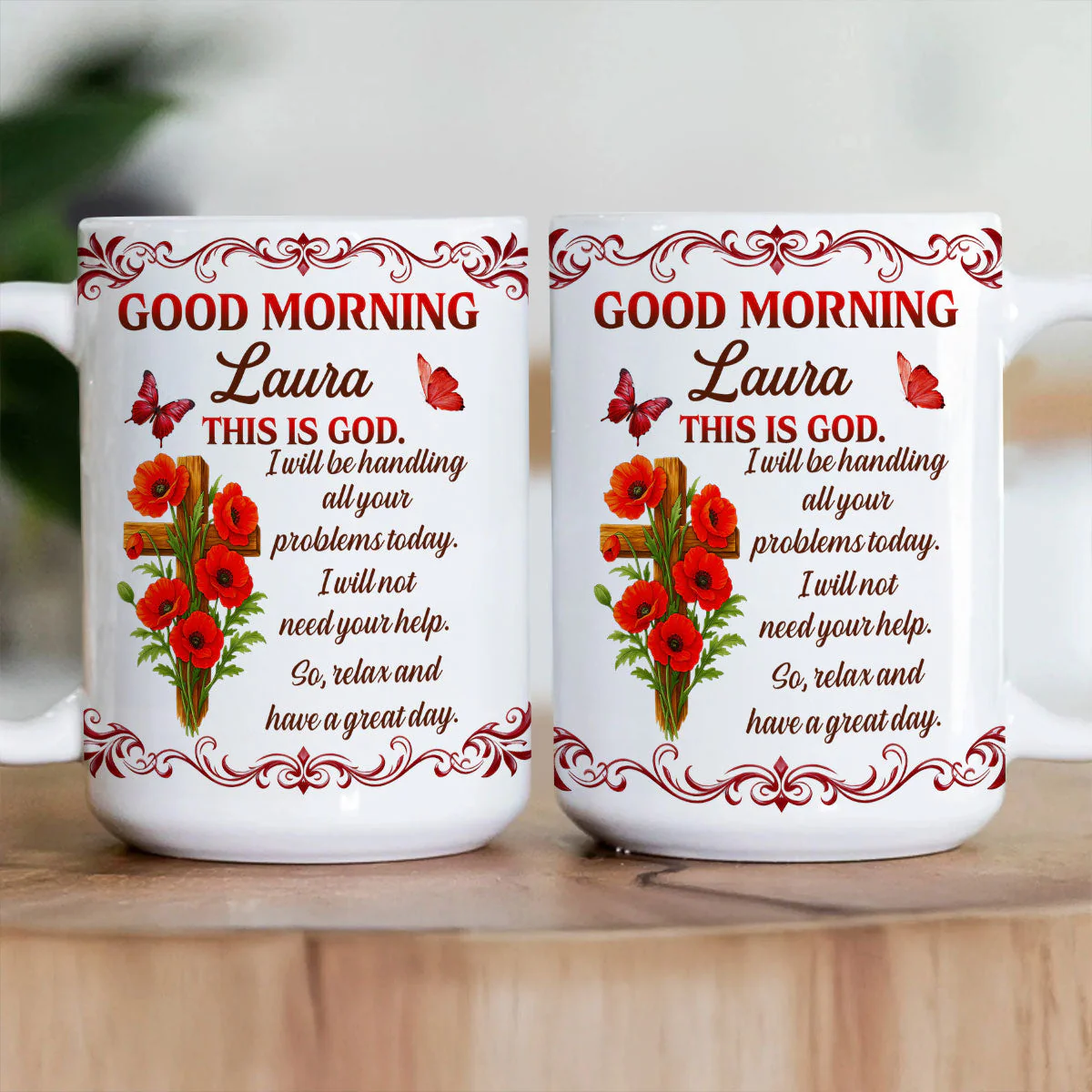 Good Morning This Is God - Personalized Ceramic Coffee Mug - Christian Gift For Her BA01 - Image 3