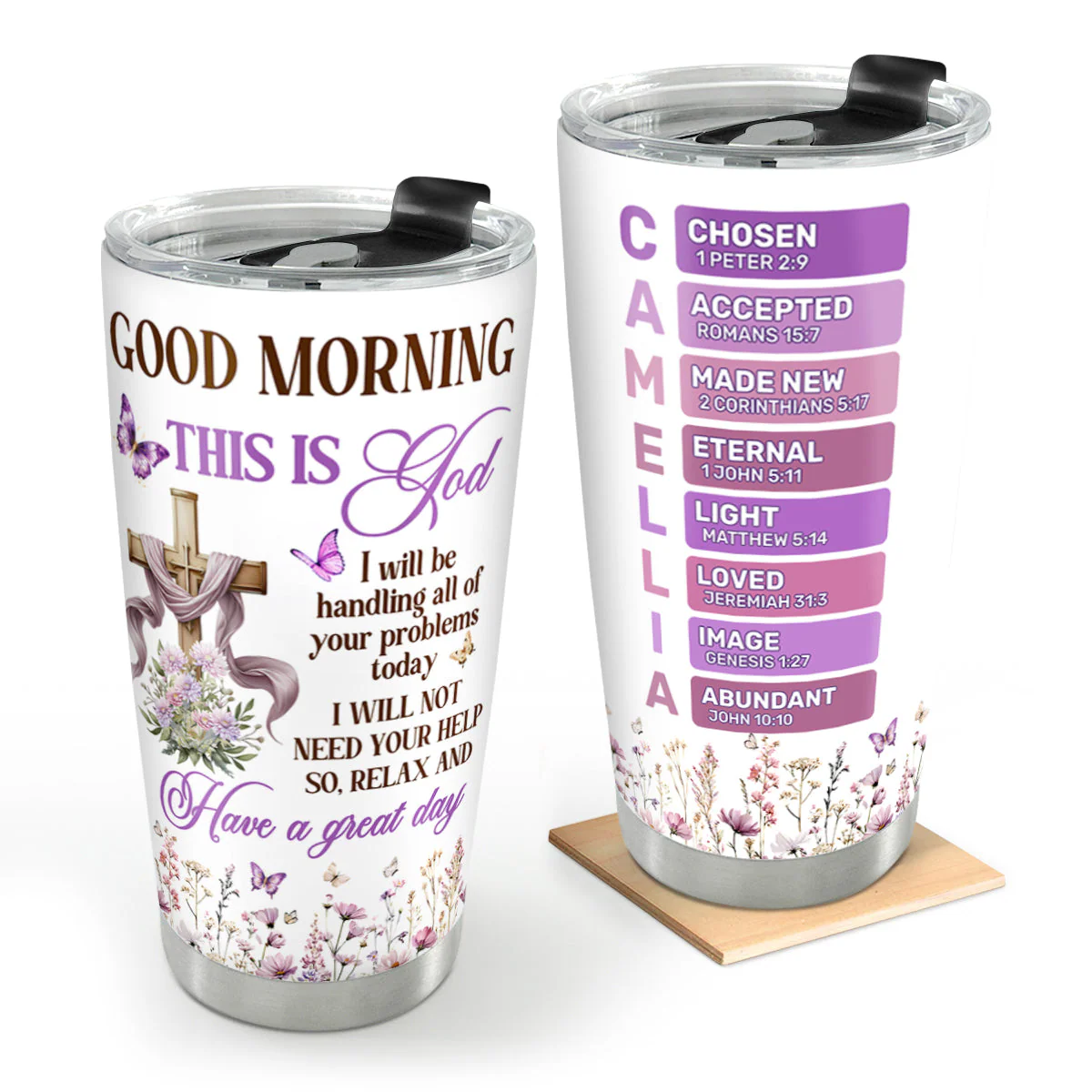 Good Morning This Is God - Personalized Stainless Steel Tumbler HL128