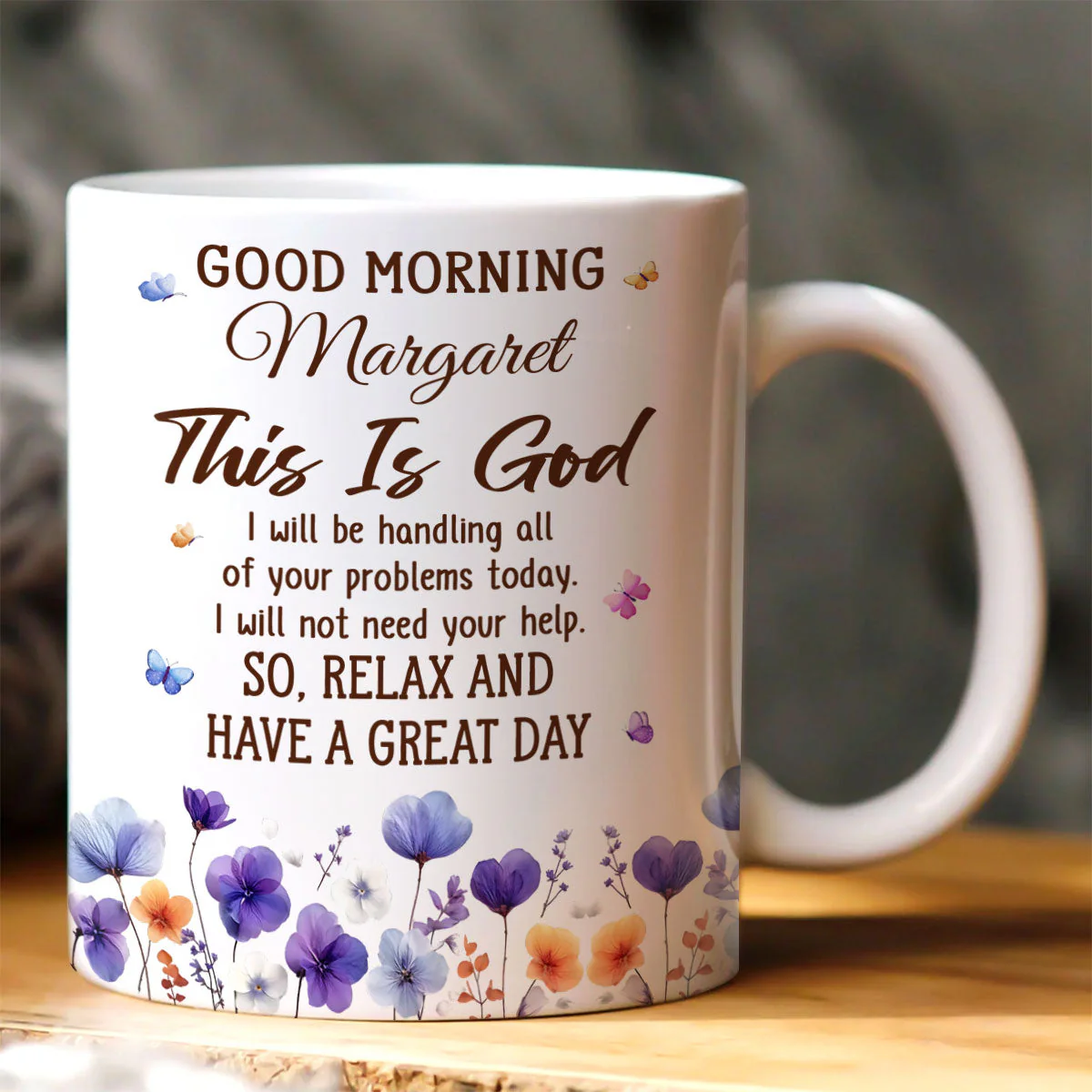 Good Morning This Is God - Personalized Mug - Christian Gift For Her BA01