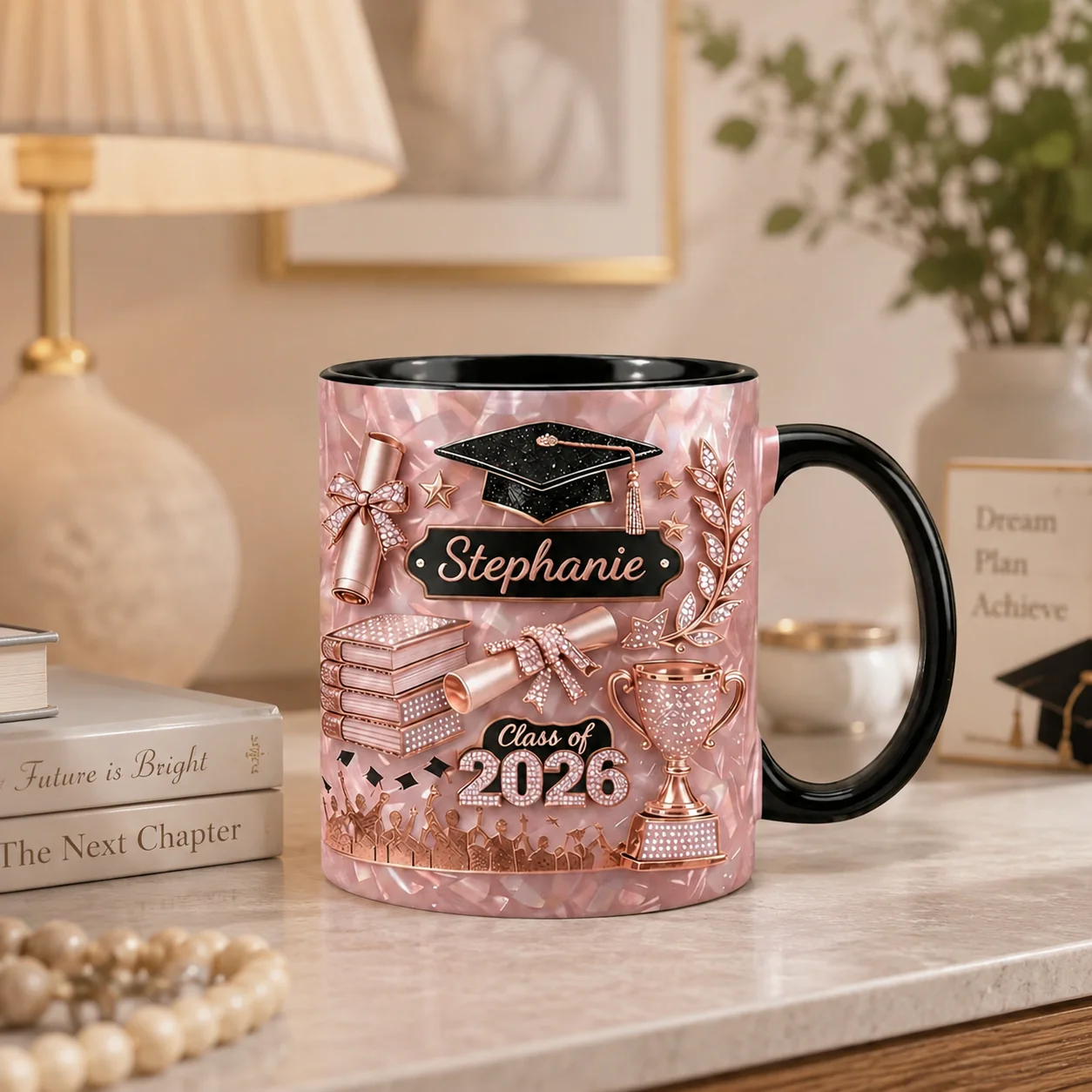 Graduation 2026 3D Effect - Personalized Accent Mug - Gift For Graduates - Image 3