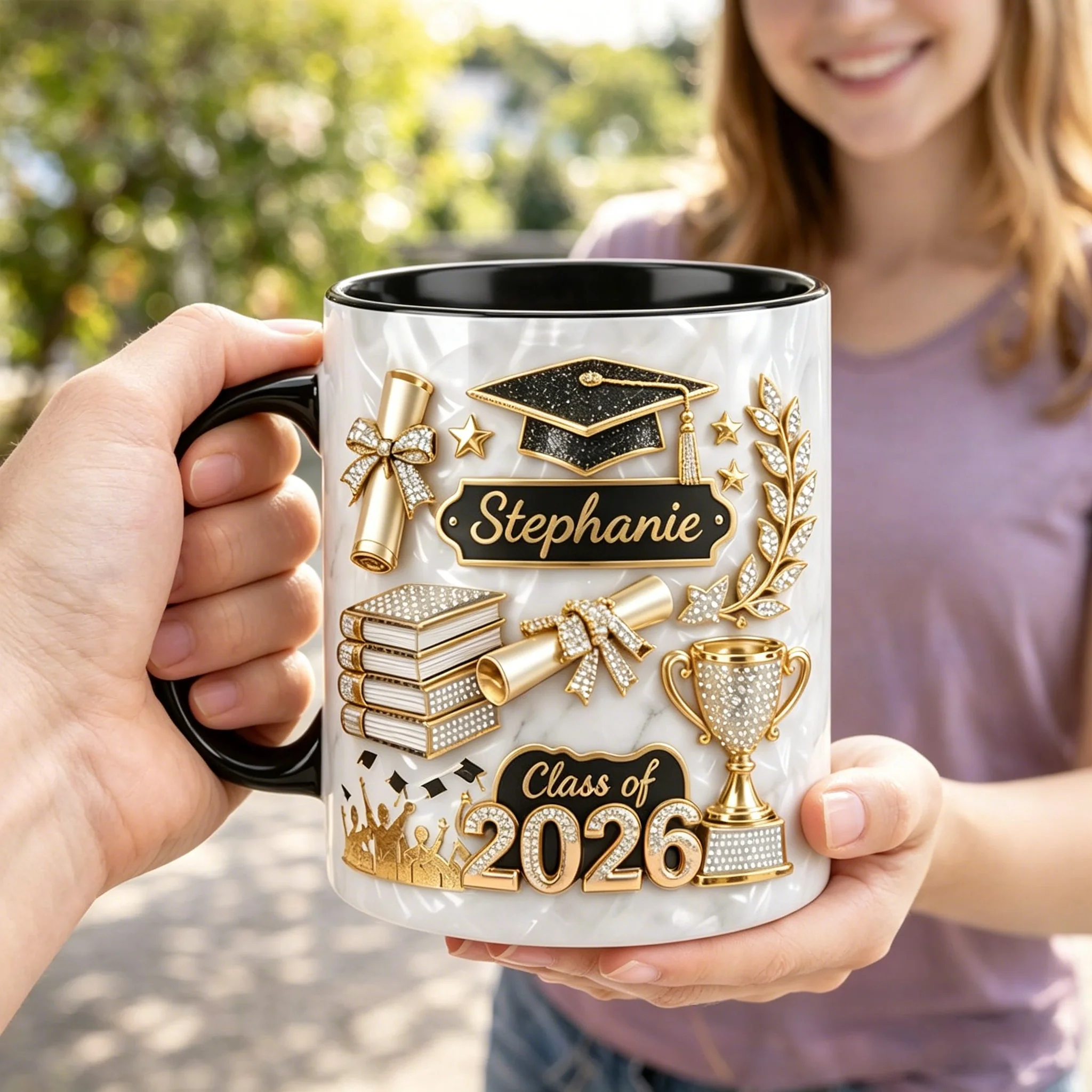 Graduation Class Of 2026 - Personalized Accent Mug - Gift For Graduates - Image 5