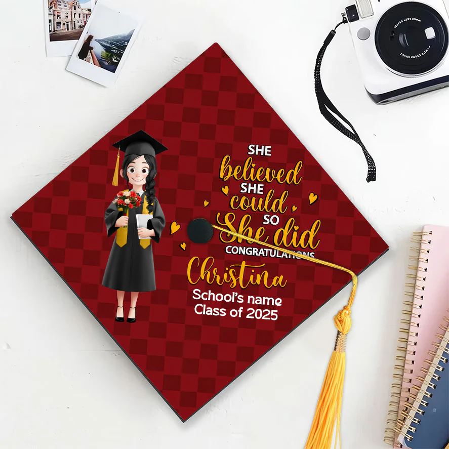 Graduation Girl 2025  - Personalized Graduation Cap Topper | CLTC02 NA94 - Image 4