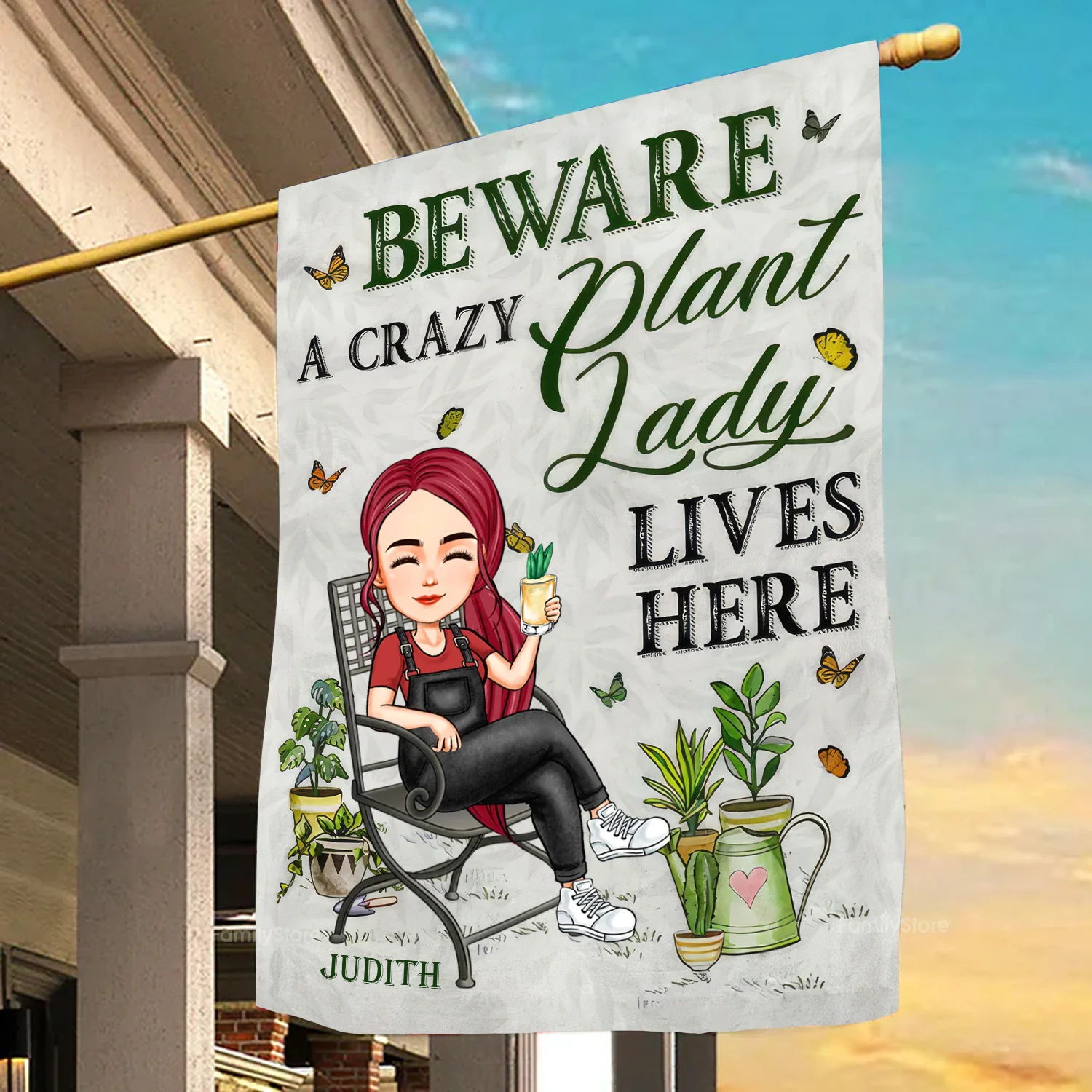 Grandma Gardening Where Love Grows - Personalized Garden Flag - Gift For Mom, Grandma, Mothers Day, Plant Lovers | GR21 NA94 - Image 3