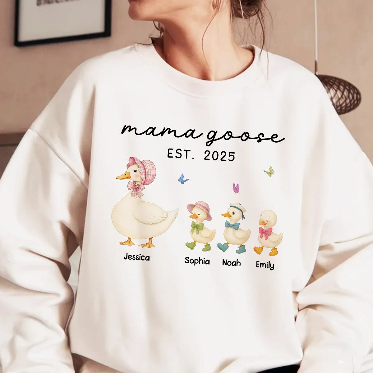 Grandma Goose Mama Goose And Kids - Personalized Shirt - Gift For Mom, Mother's Day | NA94