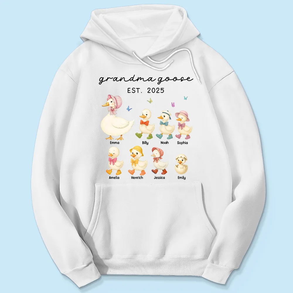 Grandma Goose Mama Goose And Kids - Personalized Shirt - Gift For Mom, Mother's Day | NA94 - Image 6