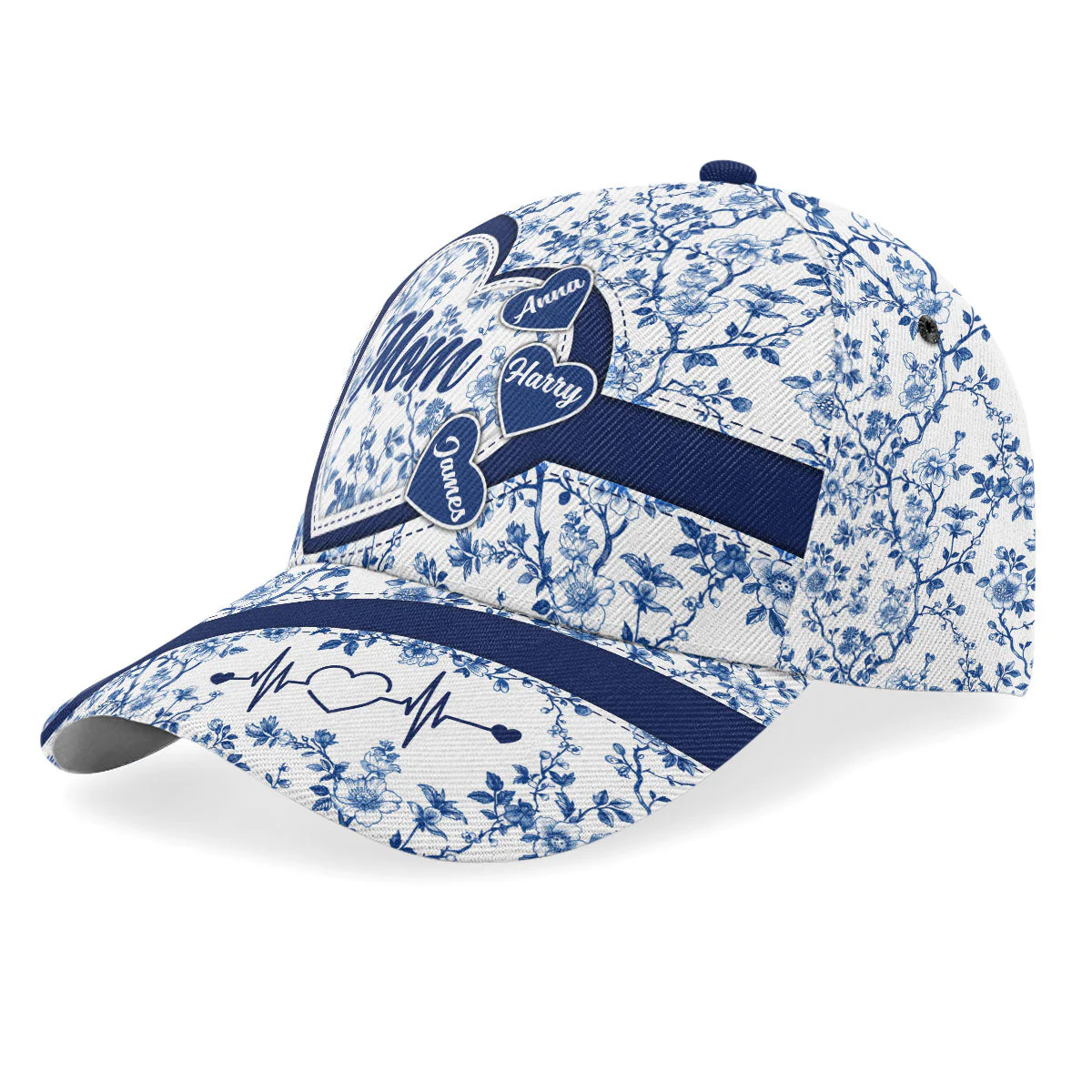 Grandma Mom Toile De Jouy - Personalized Classic Cap - Christian Gift For Grandma BA01 - Image 2