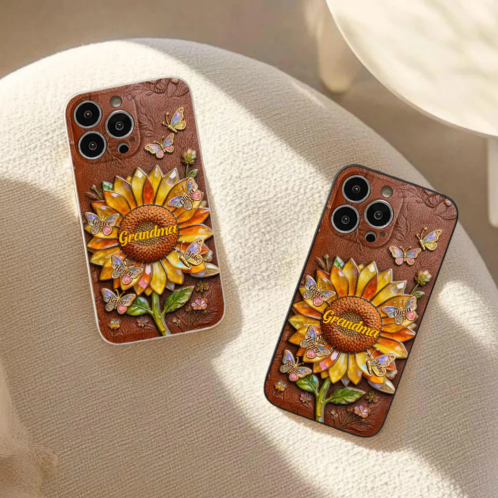 Grandma Sunflower 3D Effects - Personalized Phone Case - Gift For Mom, Grandma - Image 4