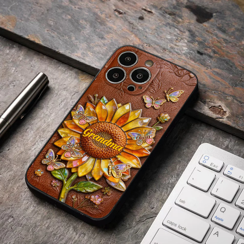 Grandma Sunflower 3D Effects - Personalized Phone Case - Gift For Mom, Grandma - Image 7