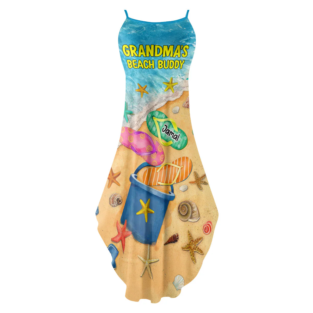 Grandma's Beach Buddies - Personalized Maxi Dress - Gift For Mom, Grandma - Image 4