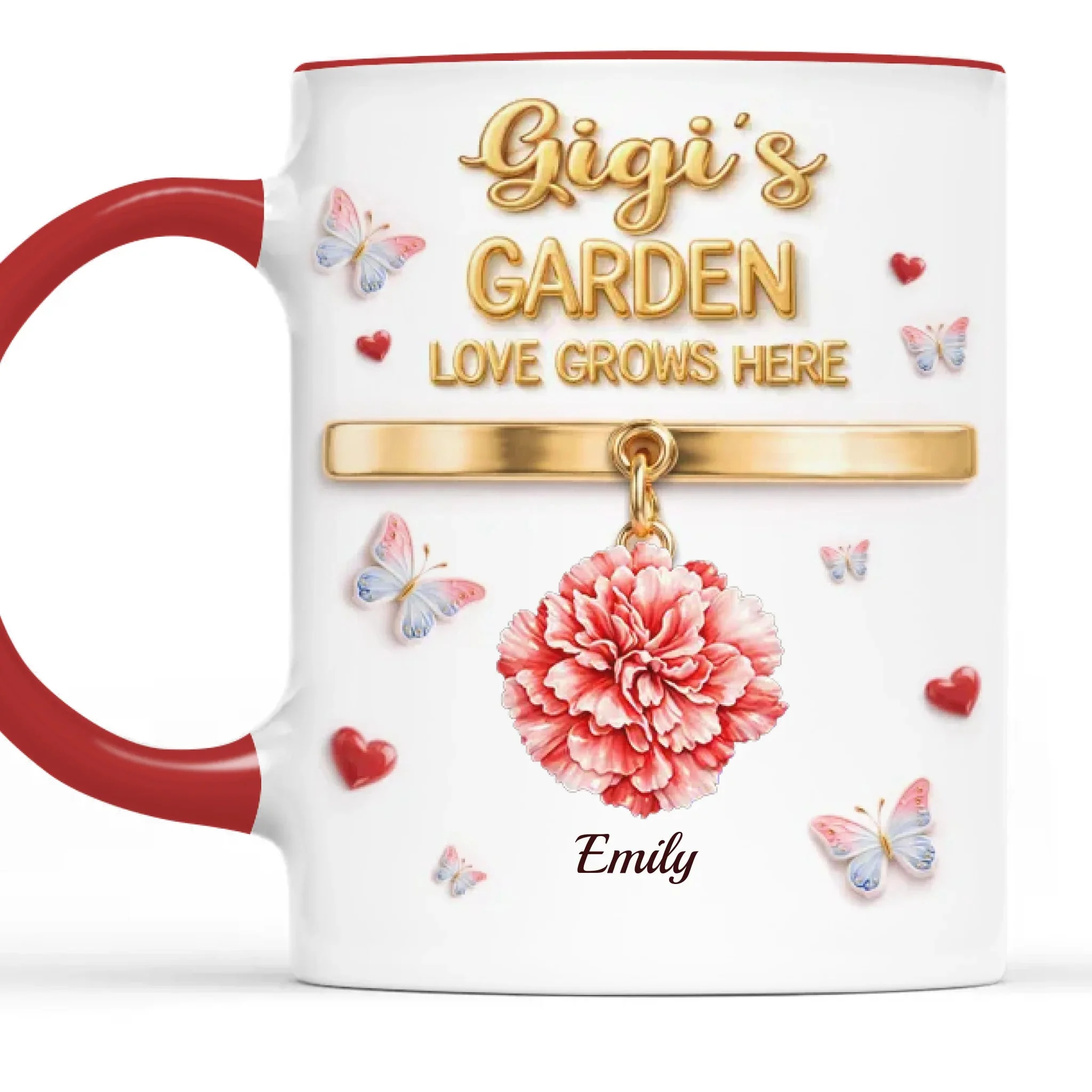 Grandma's Garden Love Grows Here - Personalized Accent Mug - Gift For Mom, Grandma HN02 - Image 2