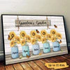 Grandma‘s Garden Sunflower Vase - Personalized Canvas Poster - Gift For Mom, Grandma HN02 - Image 3