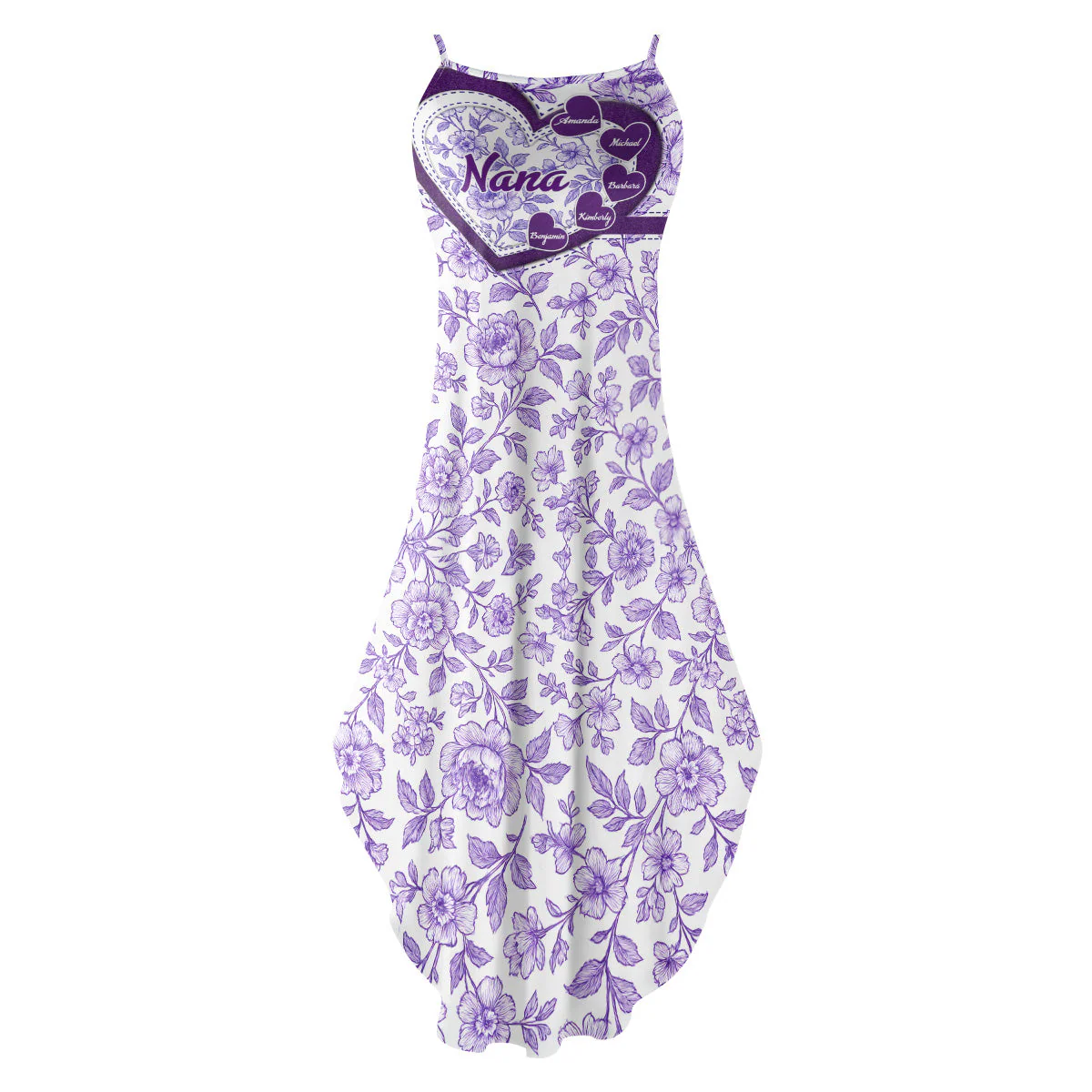 Grandma's Hearts - Personalized Maxi Dress - Gift For Mom, Grandma HN02 - Image 5