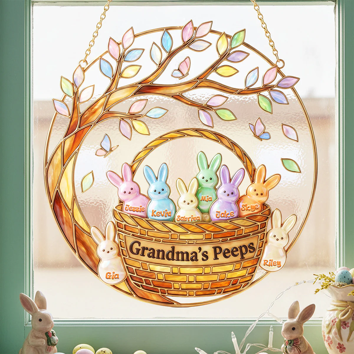 Grandma's Peeps - Personalized Window Hanging Suncatcher - Gift For Grandma, Mom NL122 - Image 3