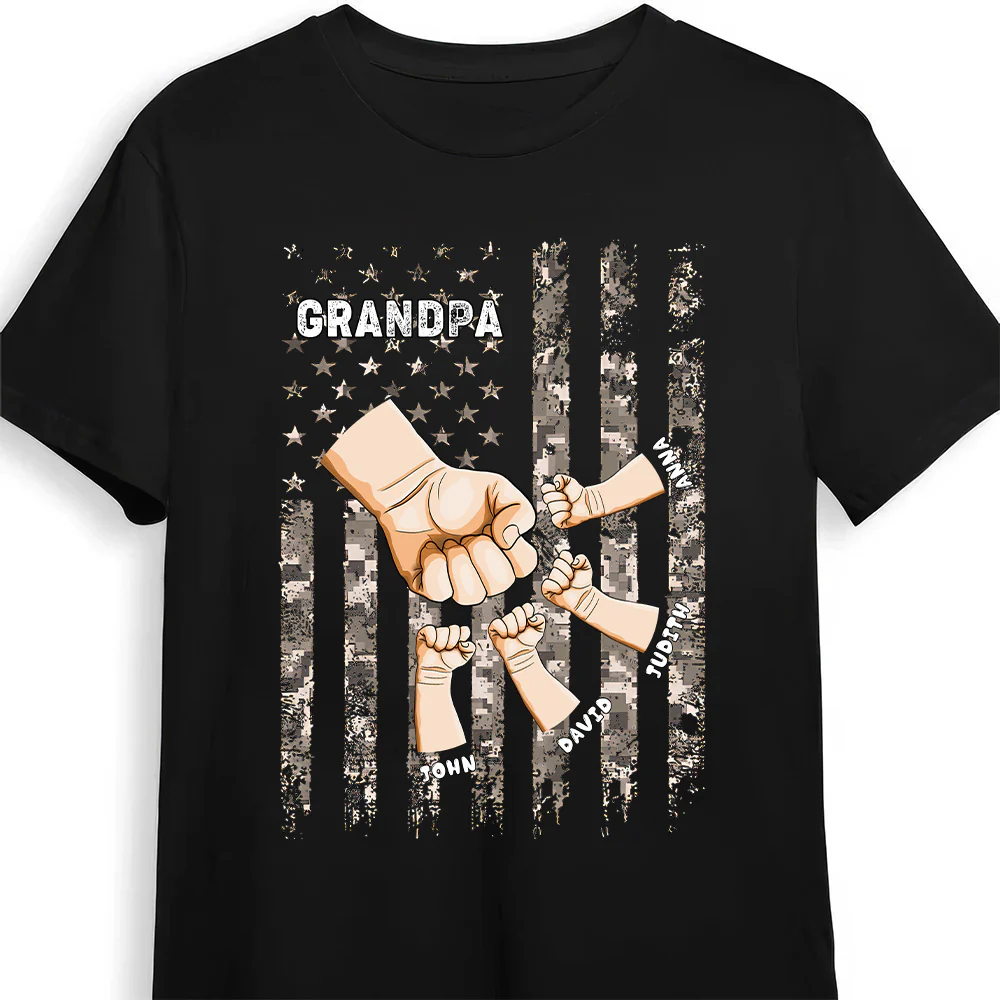 Grandpa Is Like Dad Without Rules Fist Bump Shirt - Personalized Shirt - Gift for Dad, Grandpa, Father's Day | GR6 DUC4 - Image 2