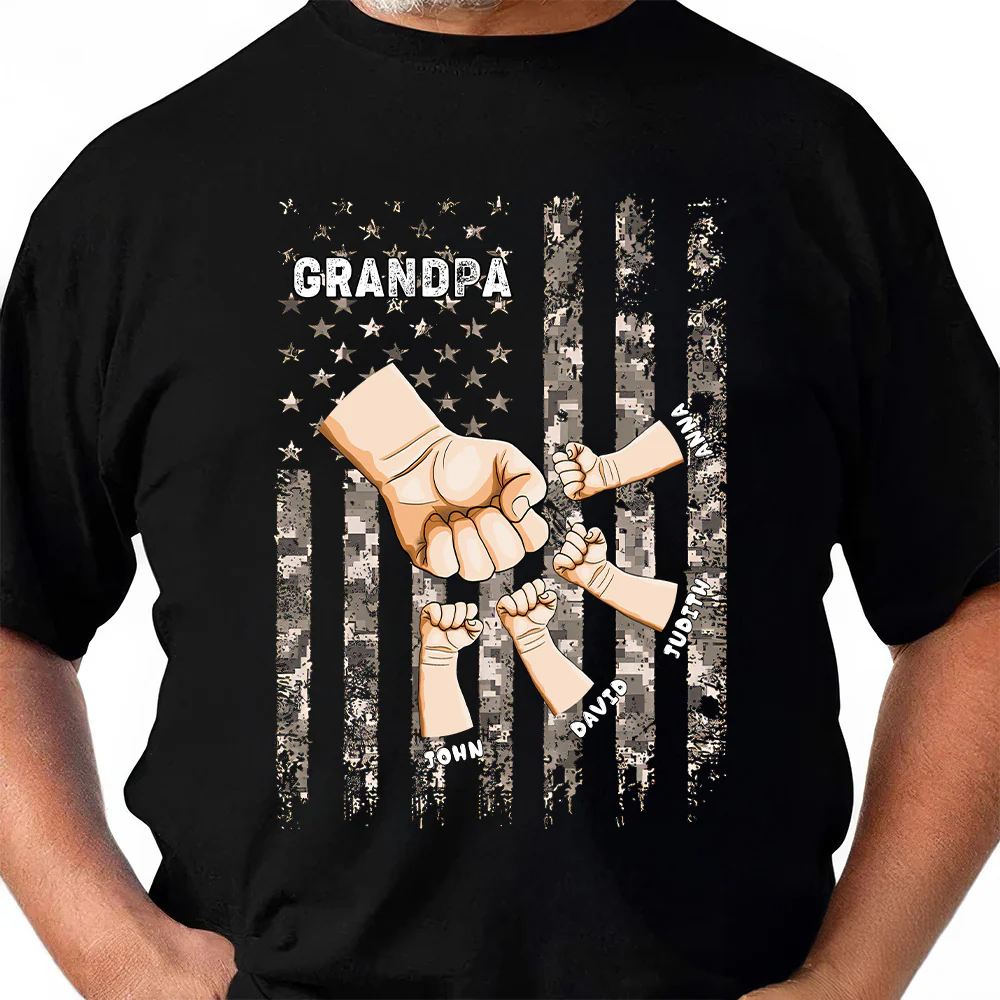 Grandpa Is Like Dad Without Rules Fist Bump Shirt - Personalized Shirt - Gift for Dad, Grandpa, Father's Day | GR6 DUC4 - Image 4