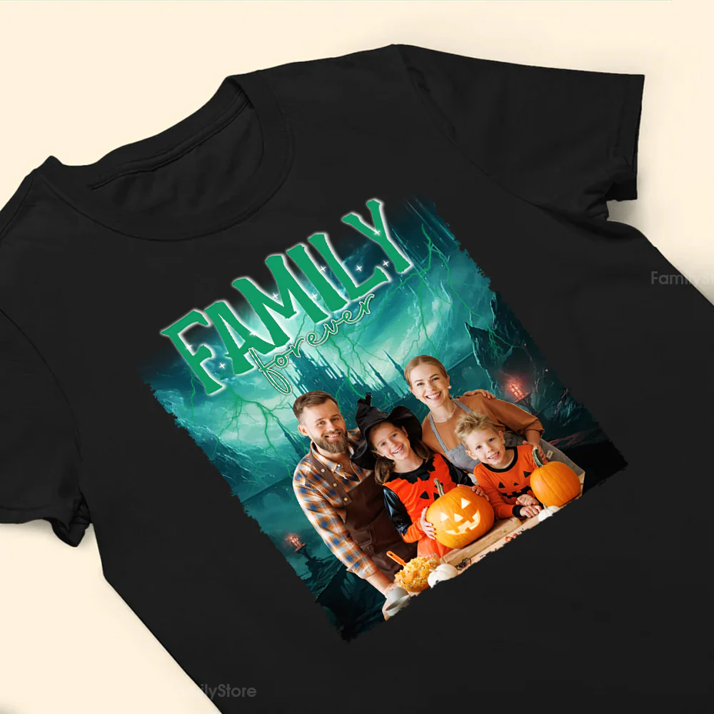 Green Castle And Thunder Light Family Forever - Gift For Family Members, Friends - Personalized Shirt NA94 - Image 3