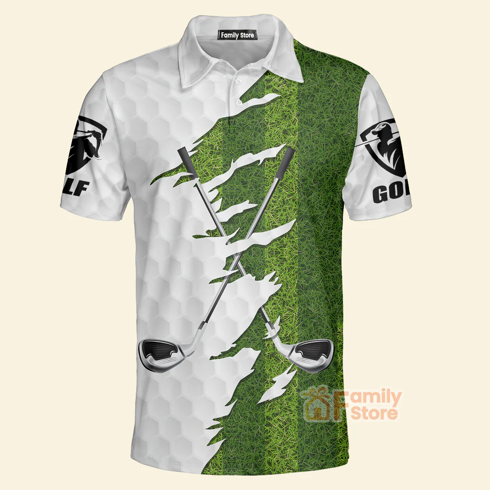 Green Golf Course I'd Tap That Golf - Men Polo Shirt - Image 3