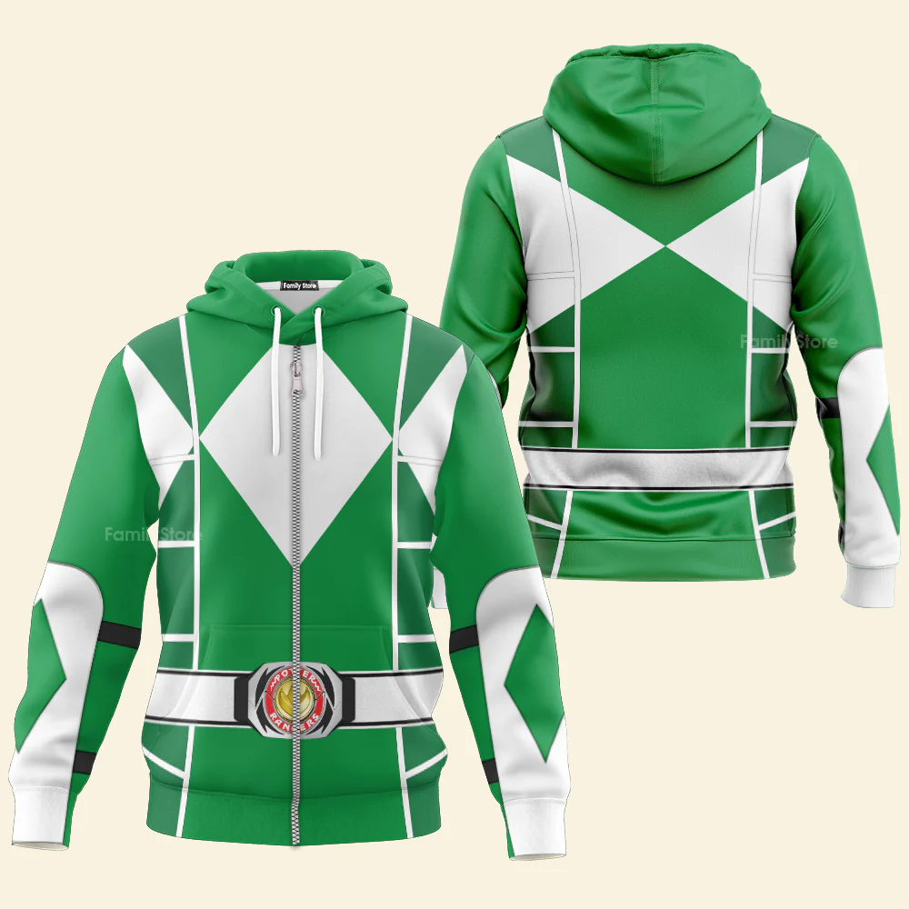 Green Ranger Mighty Morphin Cosplay - Hoodie Set, Sweatshirt, Sweatpants PRHS92 - Image 4
