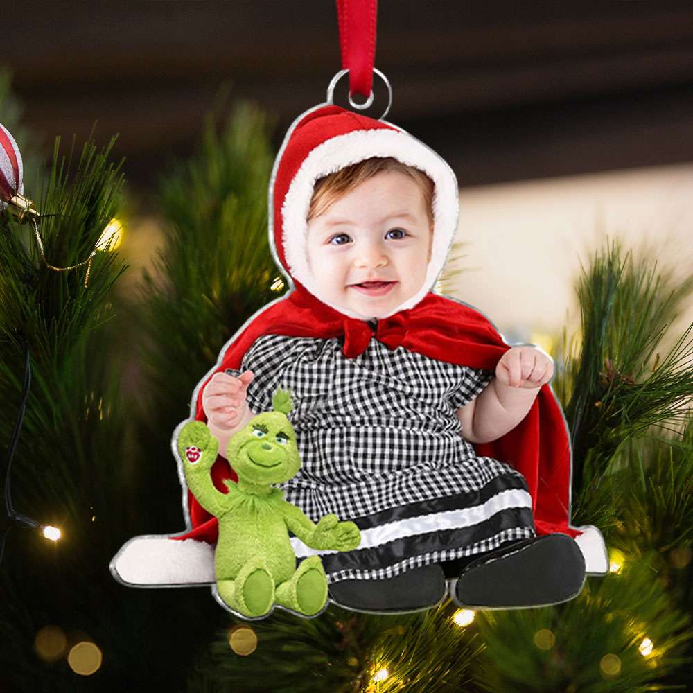 Green Monster And Adorable Kids - Gift For Kids, Family Members - Personalized Acrylic Ornament - Image 3