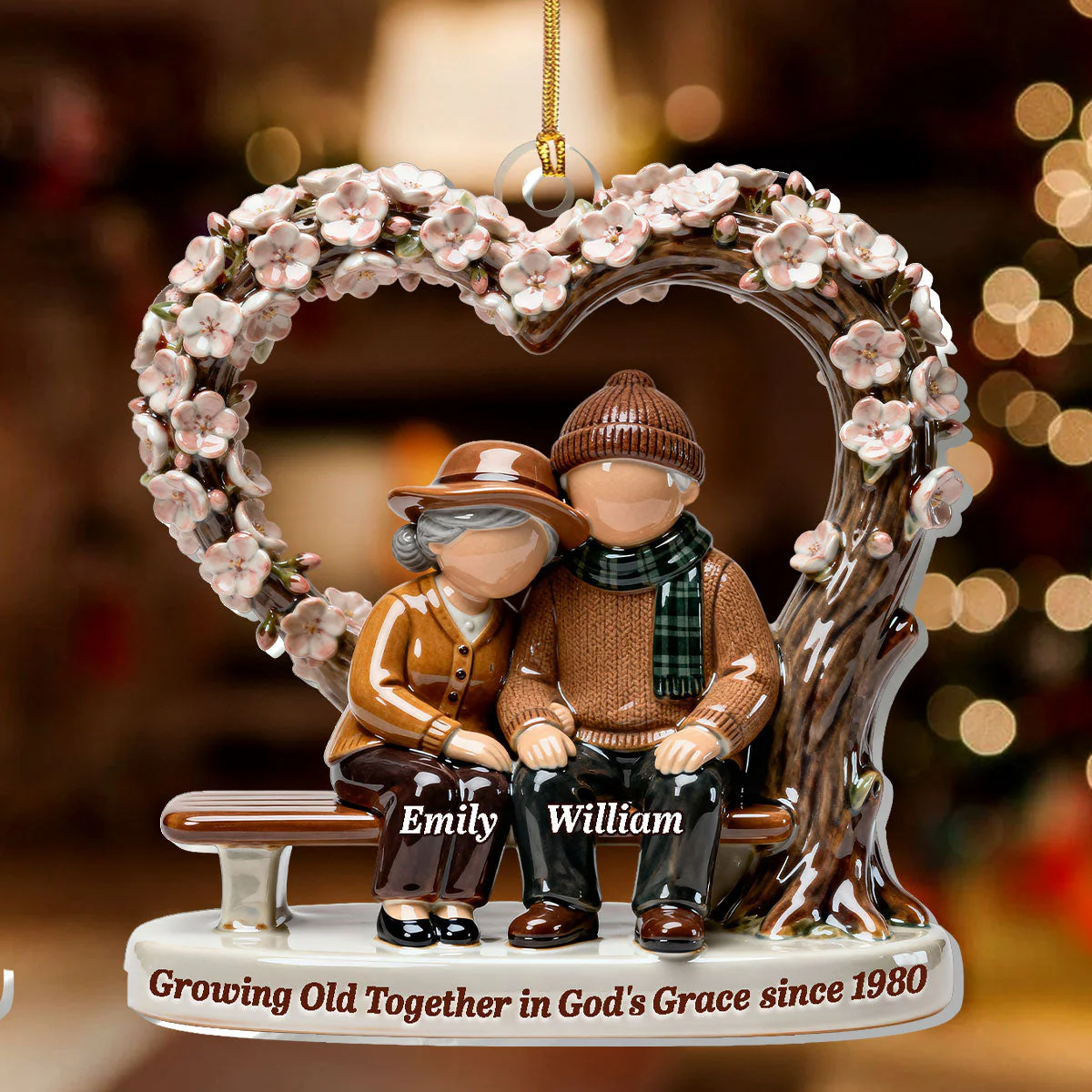 Growing Old Together In God's Grace - Personalized 1-Layer Acrylic Ornament HL128 - Image 2
