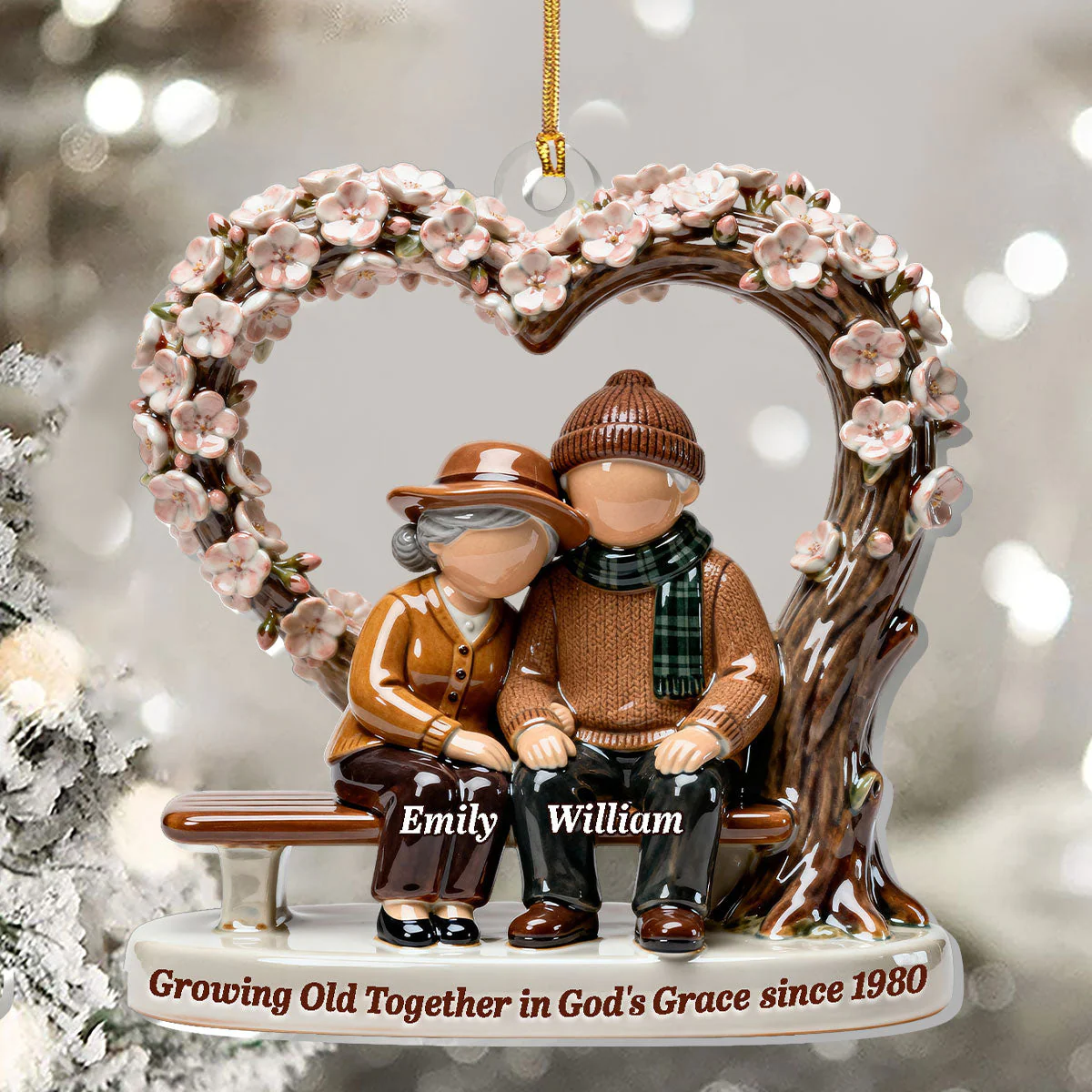 Growing Old Together In God's Grace - Personalized 1-Layer Acrylic Ornament HL128 - Image 5