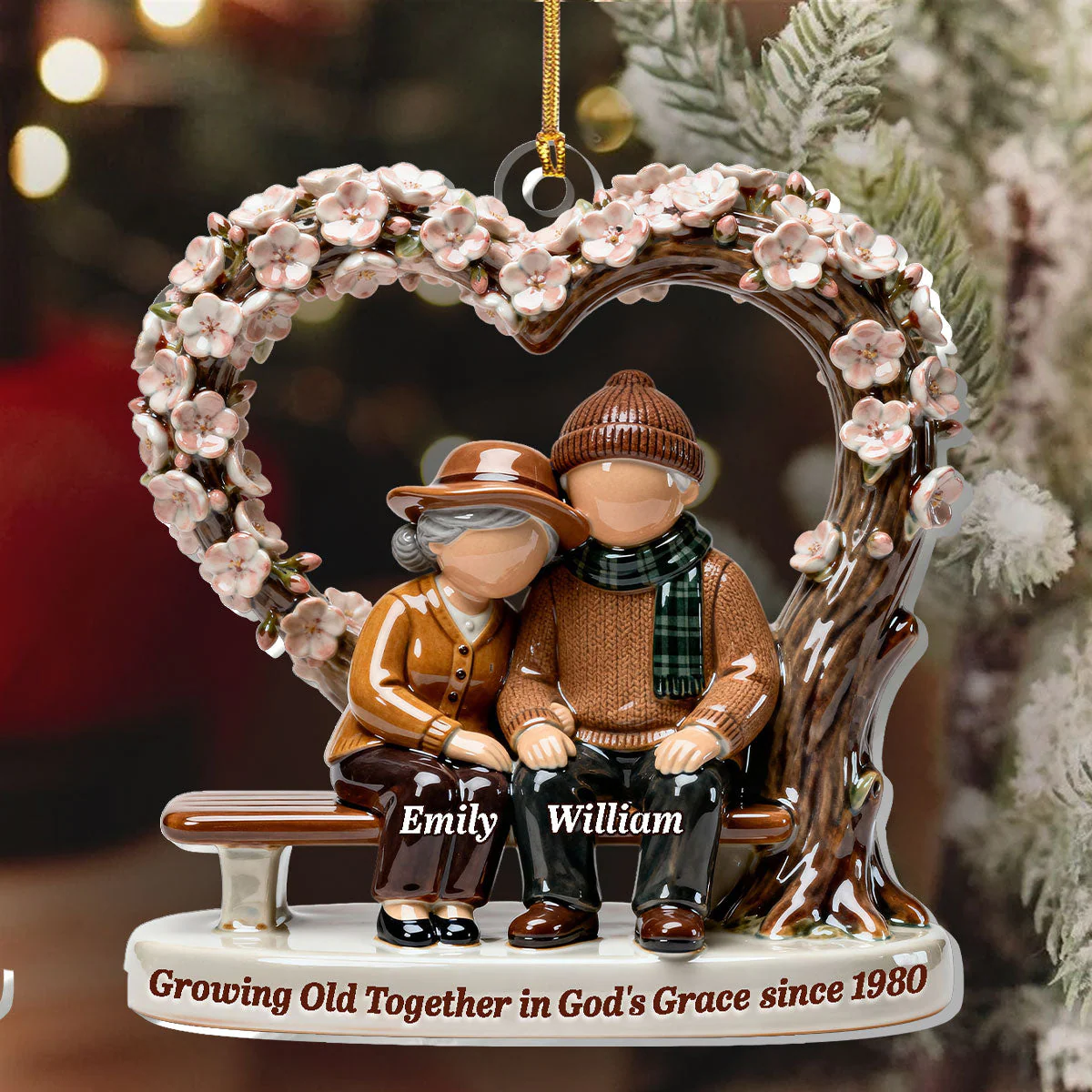 Growing Old Together In God's Grace - Personalized 1-Layer Acrylic Ornament HL128 - Image 6