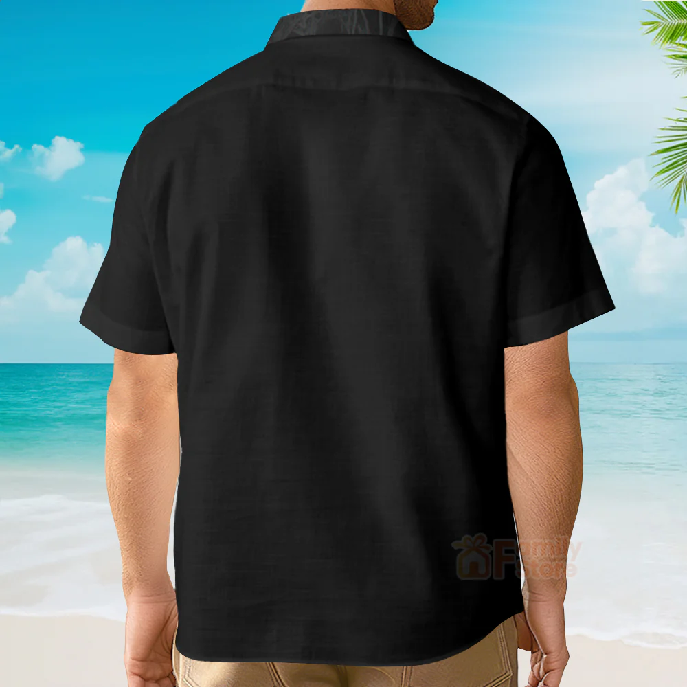 Halloween Vampire Chest Pocket Short Sleeve Hawaiian Shirt - Image 4
