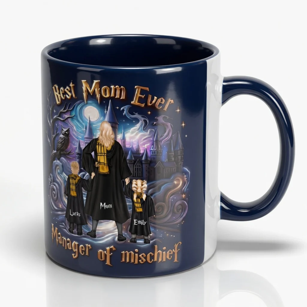 HaPo Best Mom Ever Manager Of Mischief - Personalized Accent Mug - Gift For Mom - Image 5