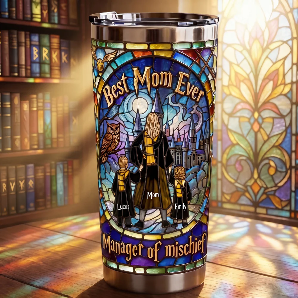 HaPo Best Mom Ever Manager Of Mischief - Personalized Tumbler - Gift For Mom