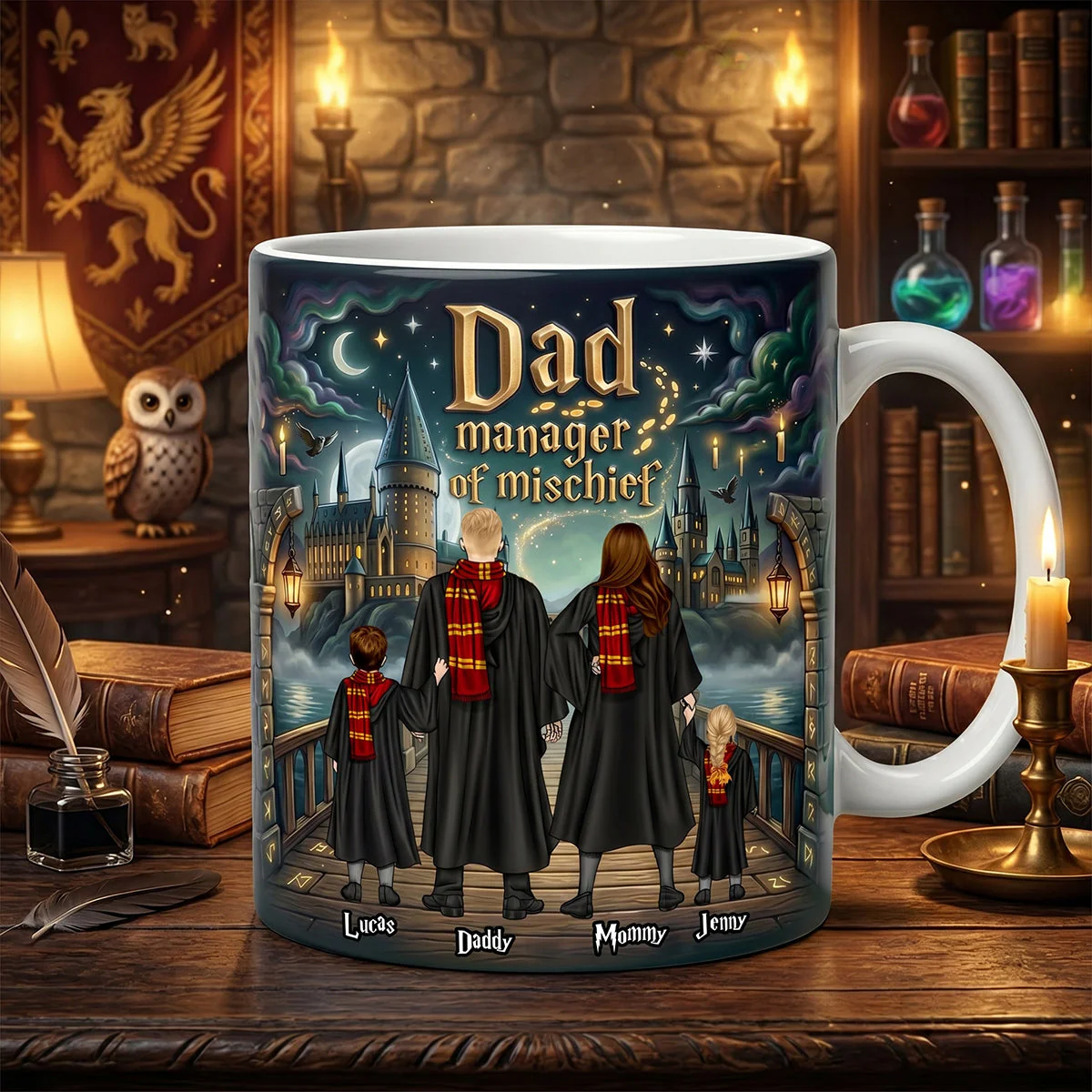 HaPo Dad Manager Of Mischief - Personalized Coffee Mug - Gift For Father's Day