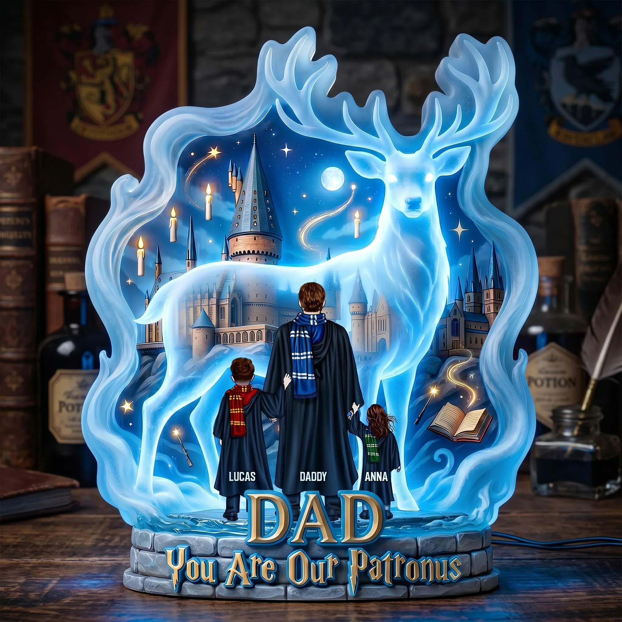 HaPo Magical Dad - Personalized Acrylic Plaque - Gift For Dad, Father's Day