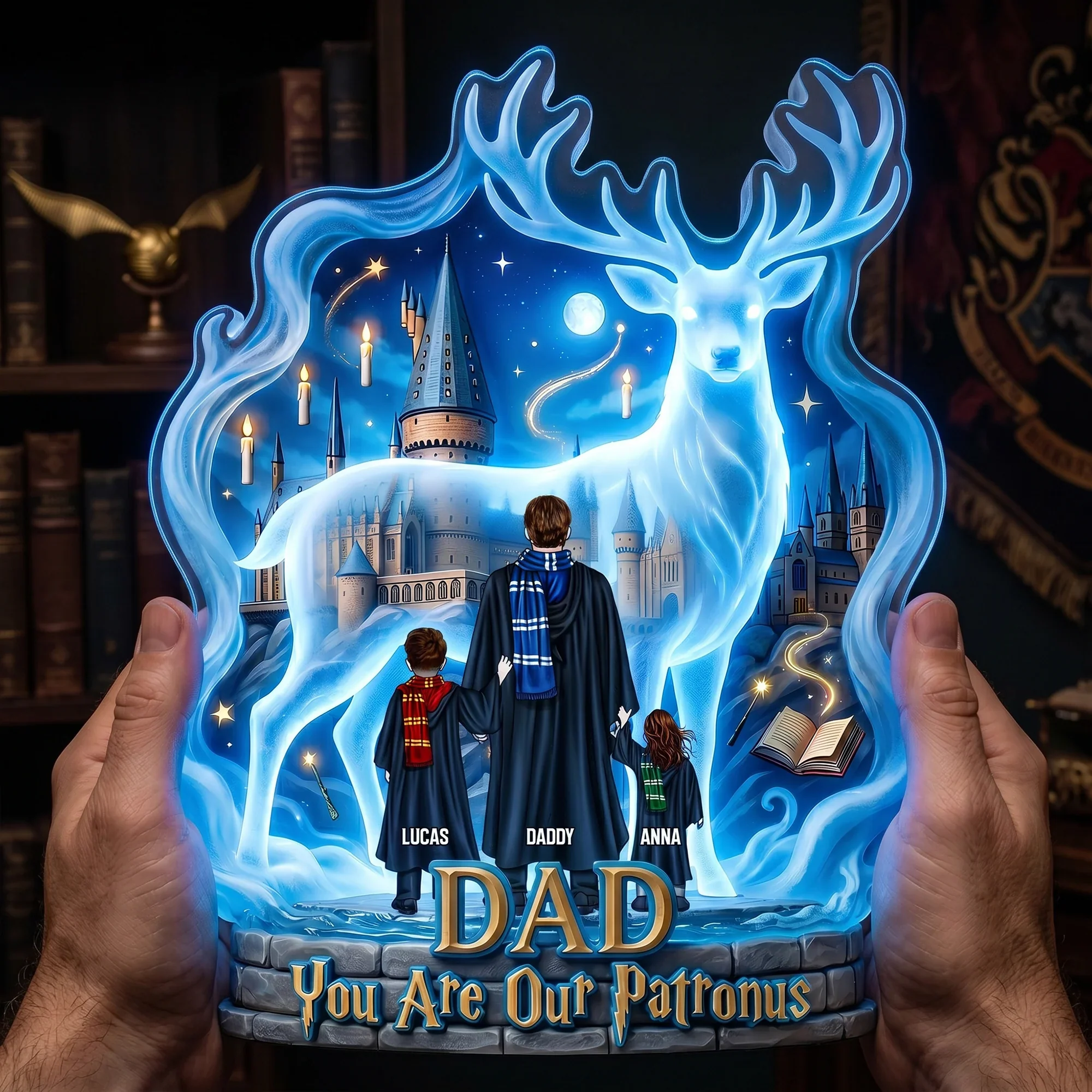 HaPo Magical Dad - Personalized Acrylic Plaque - Gift For Dad, Father's Day - Image 3