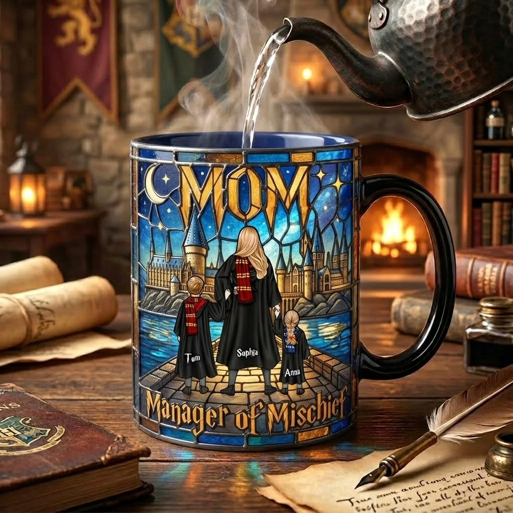 HaPo Mom Manager Of Mischief - Personalized Coffee Mug - Gift For Mother's Day