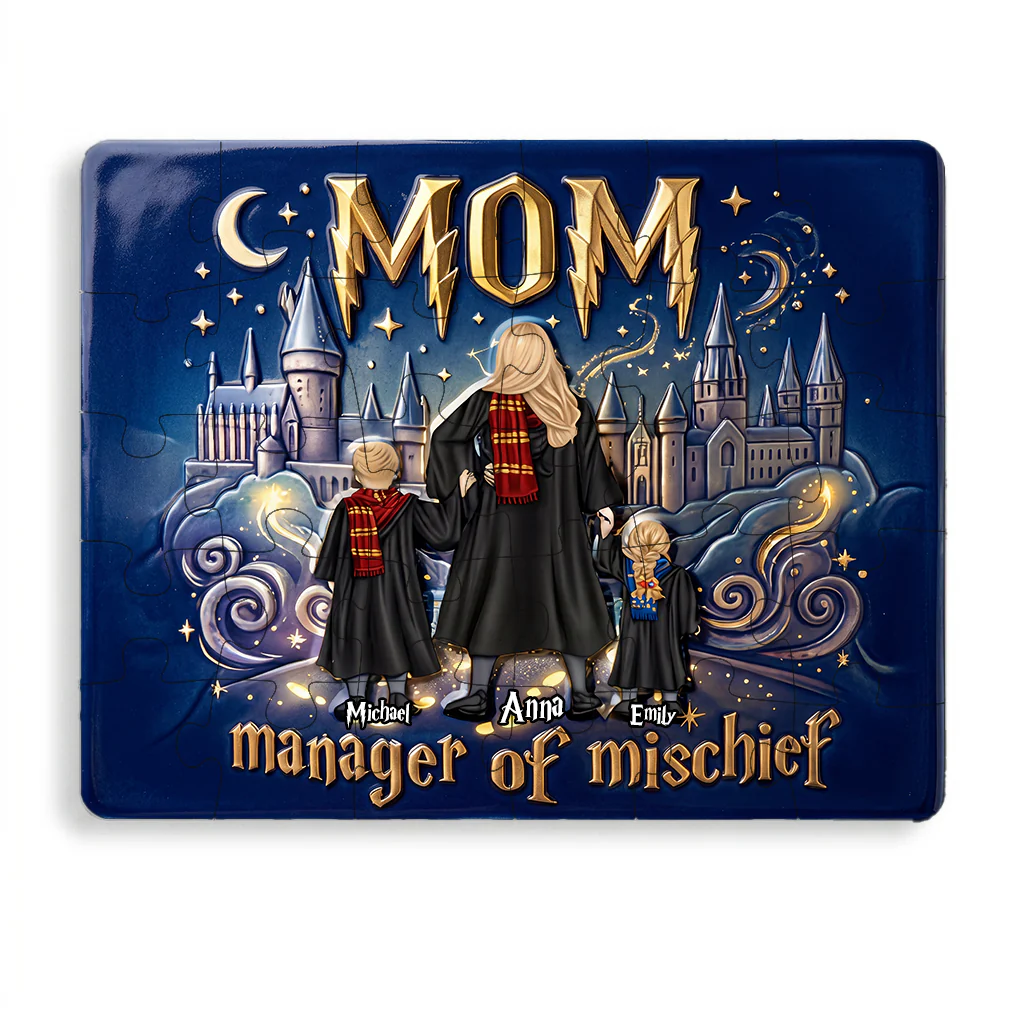 HaPo Mom Manager Of Mischief - Personalized Puzzle - Gifts For Mom - Image 3