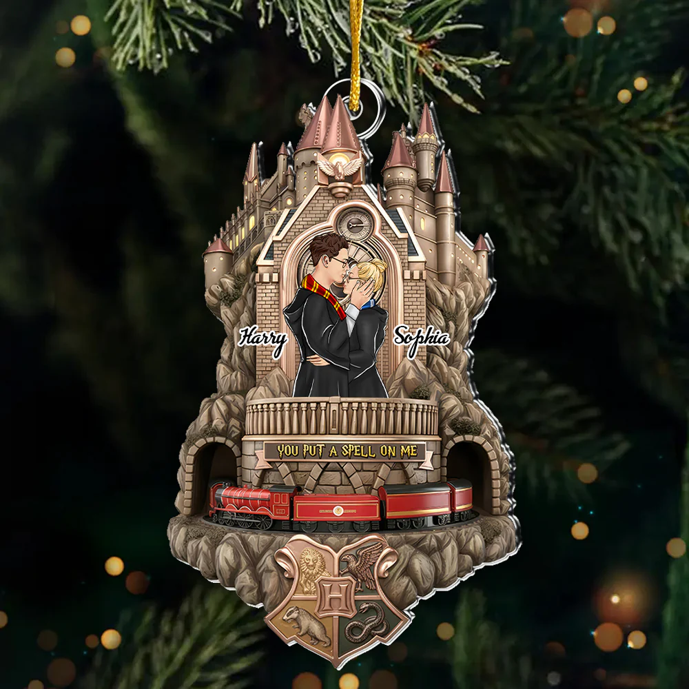 HaPo Wizard And Witch You Put A Spell On Me - Personalized Acrylic Ornament - Christmas Gifts For Couples | CL20 NL122