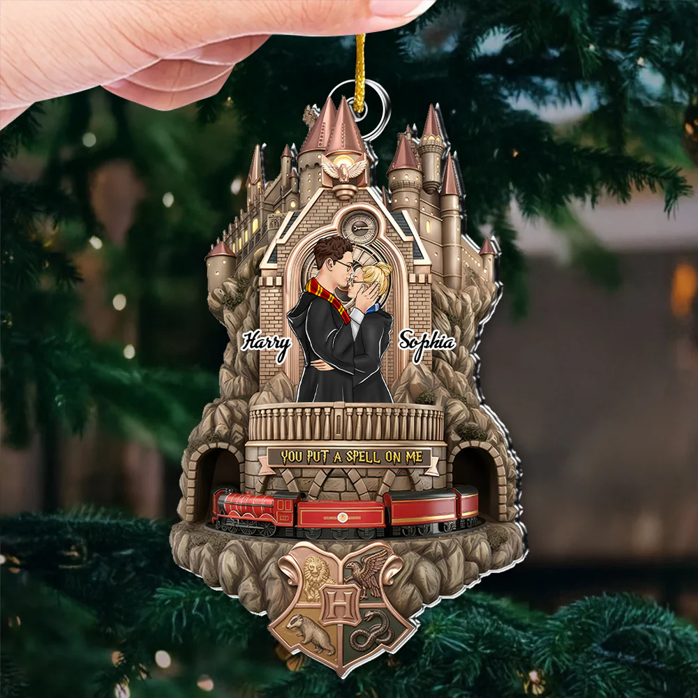 HaPo Wizard And Witch You Put A Spell On Me - Personalized Acrylic Ornament - Christmas Gifts For Couples | CL20 NL122 - Image 3
