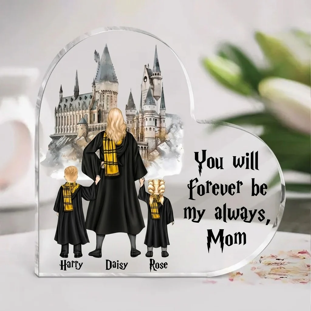 HaPo You will forever be my always, Wizard Mom - Personalized Acrylic Plaque - Gifts For Mom
