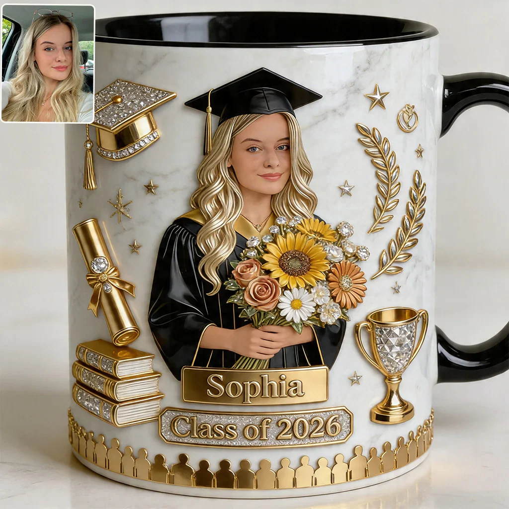 Happy Graduation Class Of 2026 - Personalized Accent Mug - Gift For Graduates