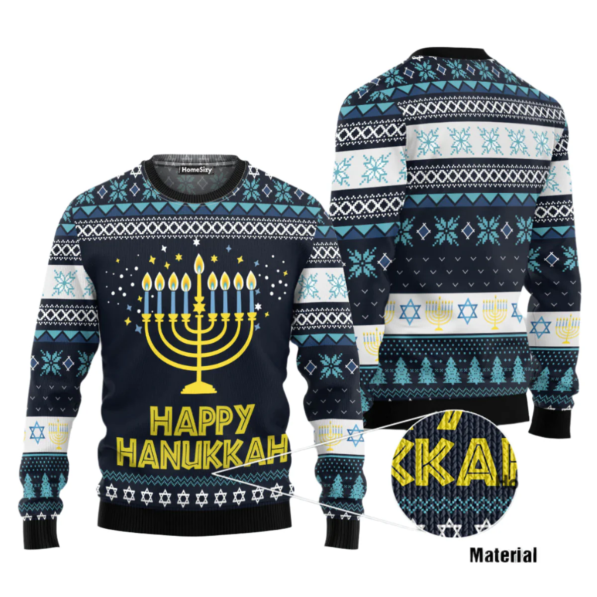 Happy Hanukkah Ugly Christmas Sweater For Men And Women - Image 2