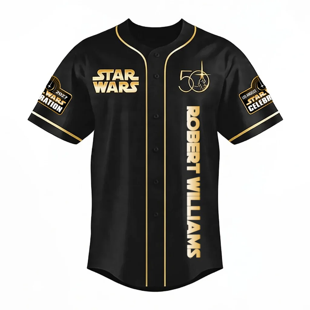 Happy Stwa Day - May The 4th Be With You - Personalized Baseball Jersey - Gift For Movie Fans HH01 - Image 2