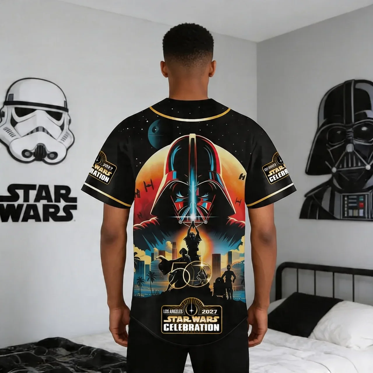 Happy Stwa Day - May The 4th Be With You - Personalized Baseball Jersey - Gift For Movie Fans HH01 - Image 5