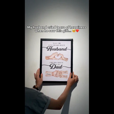 Having You As Husband Our Children Having You As Dad - Personalized Poster Canvas - Gift For Husband, Dad - Image 2