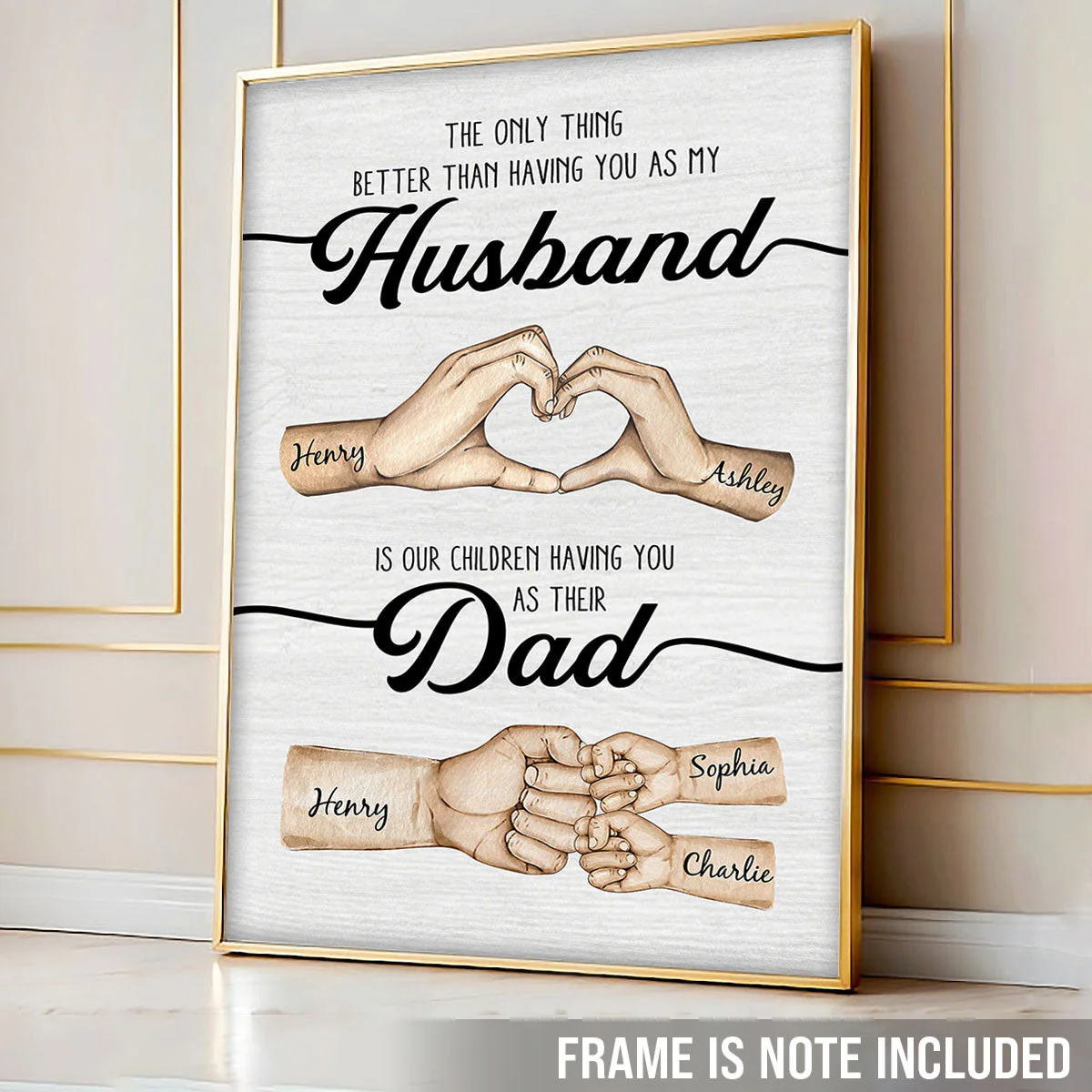 Having You As Husband Our Children Having You As Dad - Personalized Poster Canvas - Gift For Husband, Dad - Image 5