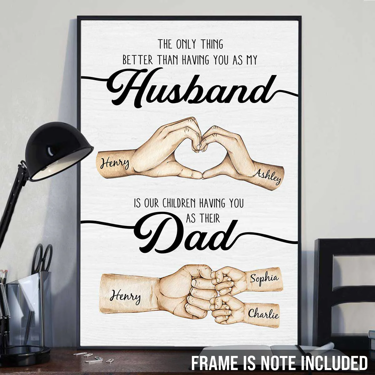 Having You As Husband Our Children Having You As Dad - Personalized Poster Canvas - Gift For Husband, Dad - Image 6