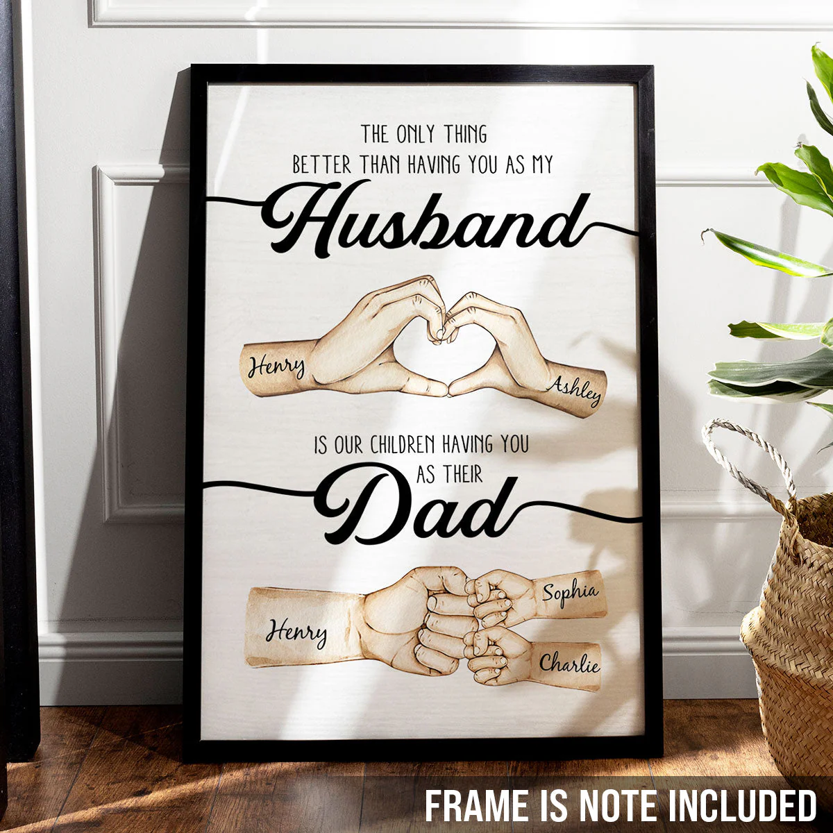 Having You As Husband Our Children Having You As Dad - Personalized Poster Canvas - Gift For Husband, Dad - Image 7